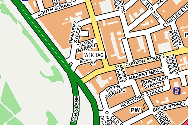 W1K 1AG map - OS OpenMap – Local (Ordnance Survey) W1K 1AG map - OS OpenMap – Local (Ordnance Survey)