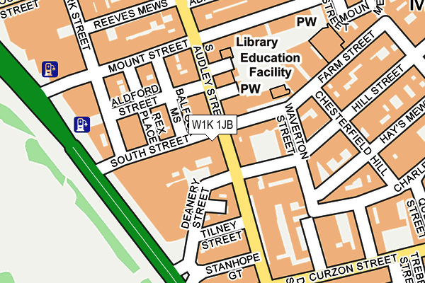 W1K 1JB map - OS OpenMap – Local (Ordnance Survey) W1K 1JB map - OS OpenMap – Local (Ordnance Survey)