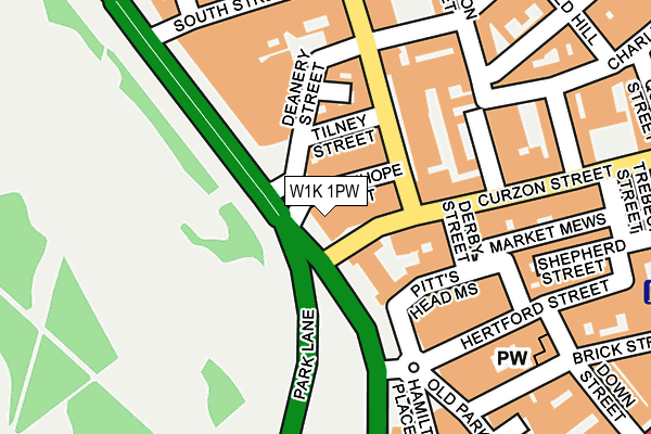 W1K 1PW map - OS OpenMap – Local (Ordnance Survey) W1K 1PW map - OS OpenMap – Local (Ordnance Survey)