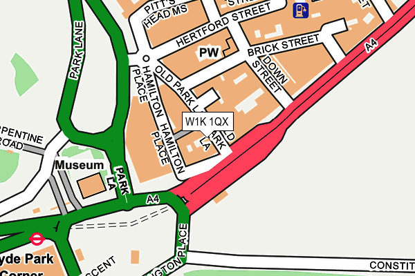 W1K 1QX map - OS OpenMap – Local (Ordnance Survey) W1K 1QX map - OS OpenMap – Local (Ordnance Survey)