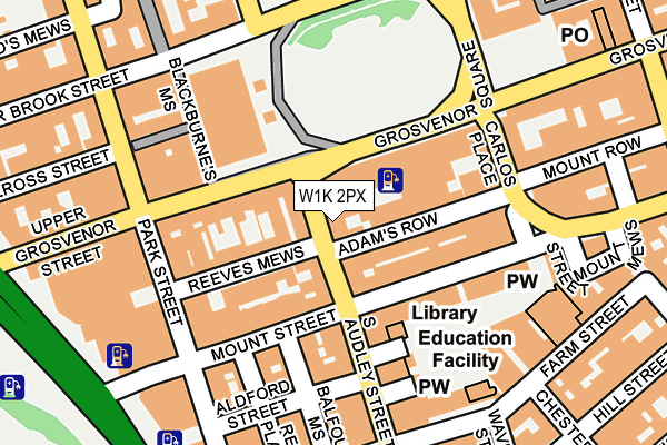 W1K 2PX map - OS OpenMap – Local (Ordnance Survey) W1K 2PX map - OS OpenMap – Local (Ordnance Survey)