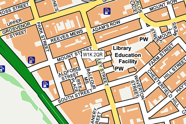 W1K 2QR map - OS OpenMap – Local (Ordnance Survey)