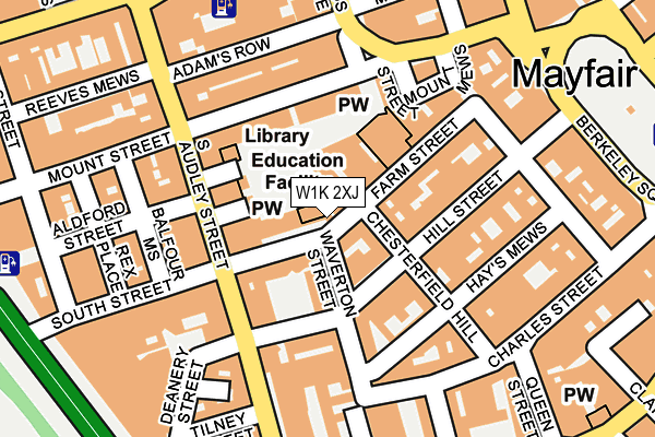W1K 2XJ map - OS OpenMap – Local (Ordnance Survey)
