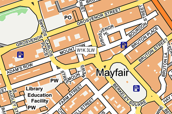 W1K 3LW map - OS OpenMap – Local (Ordnance Survey) W1K 3LW map - OS OpenMap – Local (Ordnance Survey)