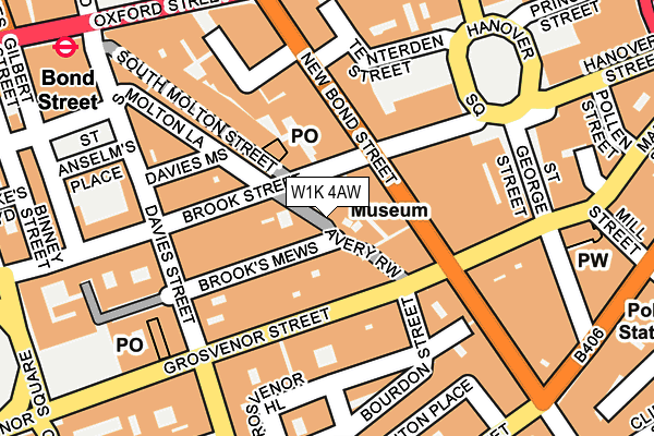 W1K 4AW map - OS OpenMap – Local (Ordnance Survey) W1K 4AW map - OS OpenMap – Local (Ordnance Survey)
