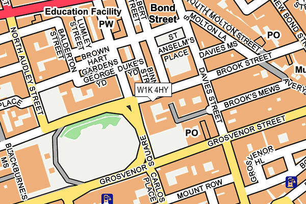 W1K 4HY map - OS OpenMap – Local (Ordnance Survey) W1K 4HY map - OS OpenMap – Local (Ordnance Survey)