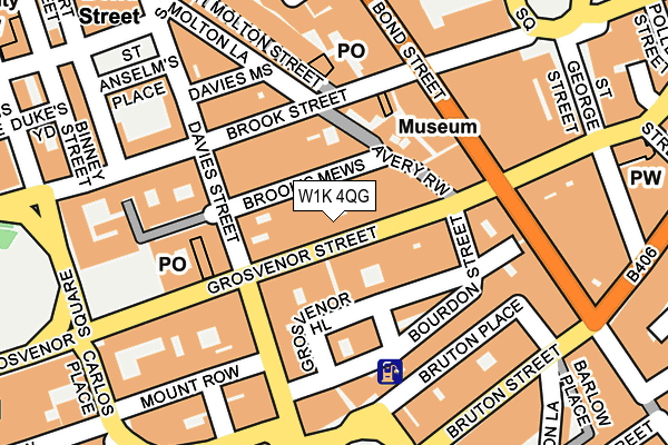 W1K 4QG map - OS OpenMap – Local (Ordnance Survey) W1K 4QG map - OS OpenMap – Local (Ordnance Survey)
