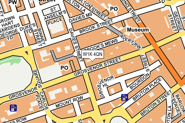 W1K 4QN map - OS OpenMap – Local (Ordnance Survey) W1K 4QN map - OS OpenMap – Local (Ordnance Survey)