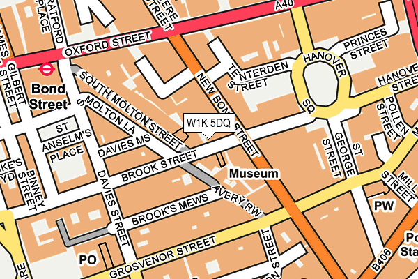 W1K 5DQ map - OS OpenMap – Local (Ordnance Survey)