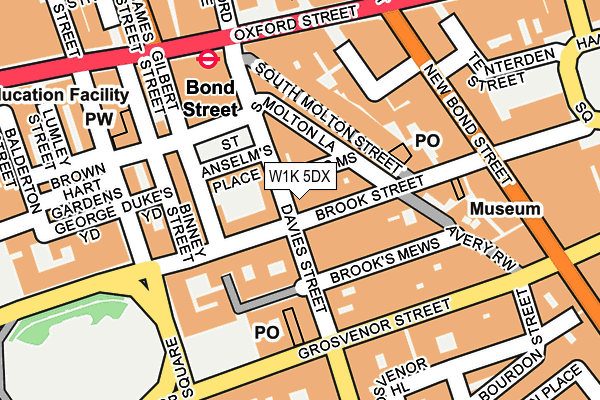 W1K 5DX map - OS OpenMap – Local (Ordnance Survey) W1K 5DX map - OS OpenMap – Local (Ordnance Survey)