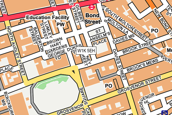 W1K 5EH map - OS OpenMap – Local (Ordnance Survey) W1K 5EH map - OS OpenMap – Local (Ordnance Survey)