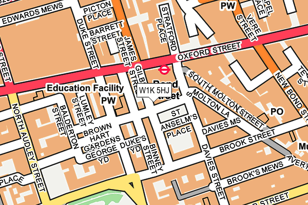 W1K 5HJ map - OS OpenMap – Local (Ordnance Survey)