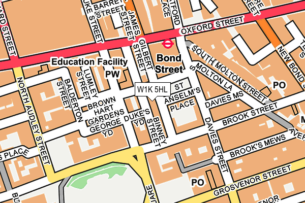 W1K 5HL map - OS OpenMap – Local (Ordnance Survey) W1K 5HL map - OS OpenMap – Local (Ordnance Survey)