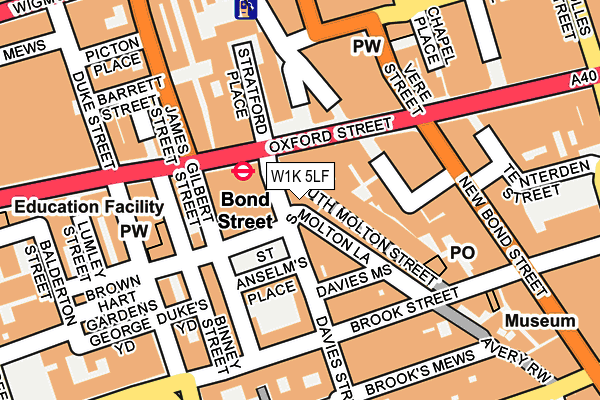 W1K 5LF map - OS OpenMap – Local (Ordnance Survey) W1K 5LF map - OS OpenMap – Local (Ordnance Survey)