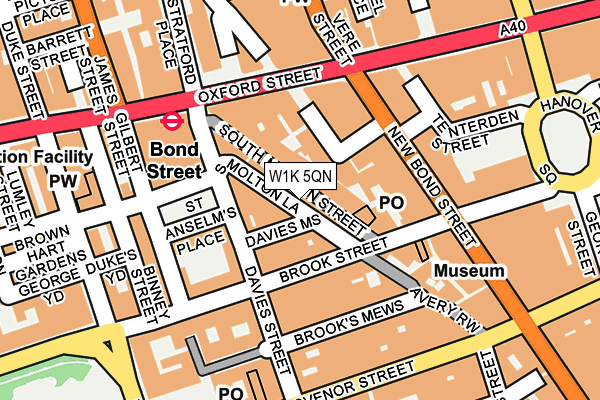 W1K 5QN map - OS OpenMap – Local (Ordnance Survey) W1K 5QN map - OS OpenMap – Local (Ordnance Survey)