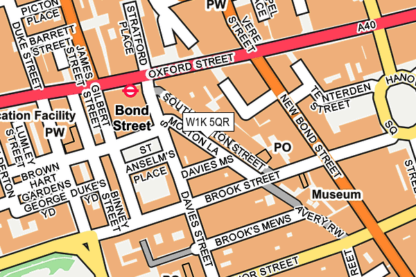 W1K 5QR map - OS OpenMap – Local (Ordnance Survey) W1K 5QR map - OS OpenMap – Local (Ordnance Survey)