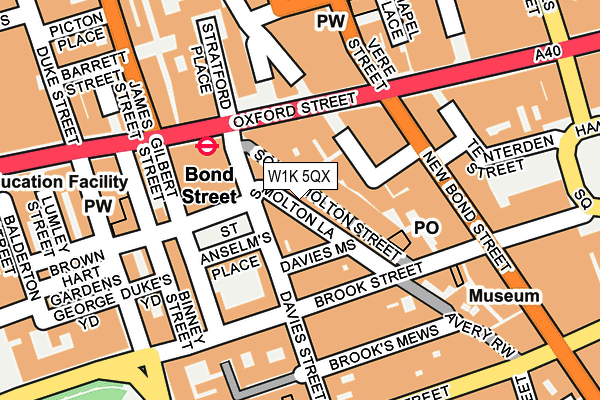 W1K 5QX map - OS OpenMap – Local (Ordnance Survey) W1K 5QX map - OS OpenMap – Local (Ordnance Survey)