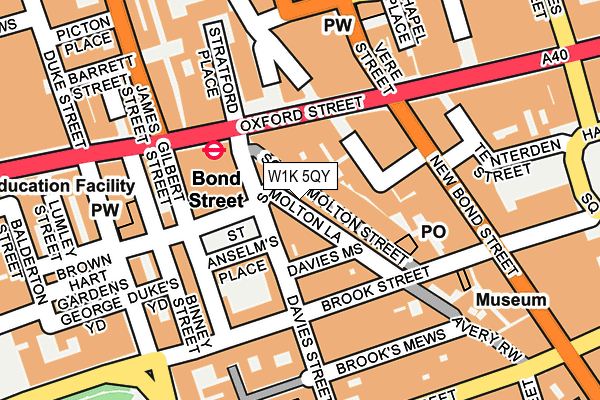 W1K 5QY map - OS OpenMap – Local (Ordnance Survey) W1K 5QY map - OS OpenMap – Local (Ordnance Survey)