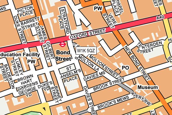 W1K 5QZ map - OS OpenMap – Local (Ordnance Survey) W1K 5QZ map - OS OpenMap – Local (Ordnance Survey)