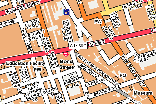 W1K 5RG map - OS OpenMap – Local (Ordnance Survey) W1K 5RG map - OS OpenMap – Local (Ordnance Survey)