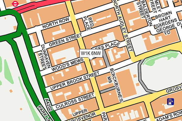 W1K 6NW map - OS OpenMap – Local (Ordnance Survey) W1K 6NW map - OS OpenMap – Local (Ordnance Survey)