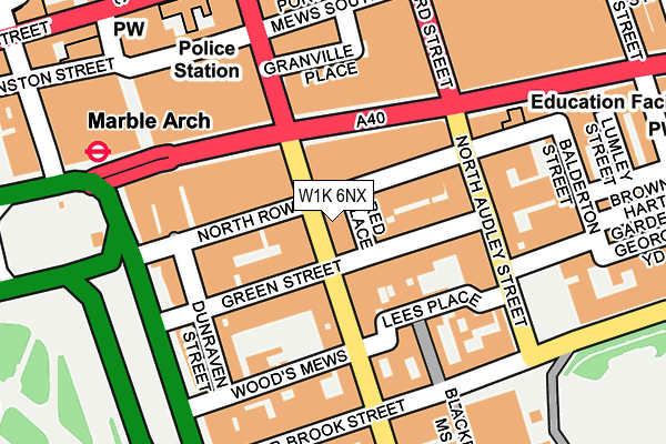 W1K 6NX map - OS OpenMap – Local (Ordnance Survey)