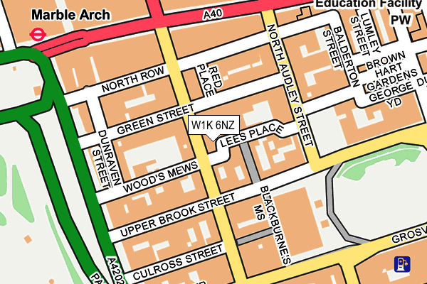 W1K 6NZ map - OS OpenMap – Local (Ordnance Survey)