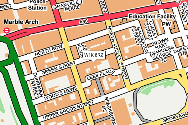 W1K 6RZ map - OS OpenMap – Local (Ordnance Survey) W1K 6RZ map - OS OpenMap – Local (Ordnance Survey)
