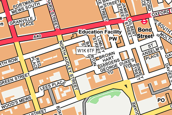 W1K 6TF map - OS OpenMap – Local (Ordnance Survey) W1K 6TF map - OS OpenMap – Local (Ordnance Survey)