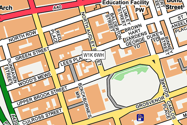 W1K 6WH map - OS OpenMap – Local (Ordnance Survey) W1K 6WH map - OS OpenMap – Local (Ordnance Survey)