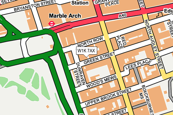 W1K 7AX map - OS OpenMap – Local (Ordnance Survey) W1K 7AX map - OS OpenMap – Local (Ordnance Survey)