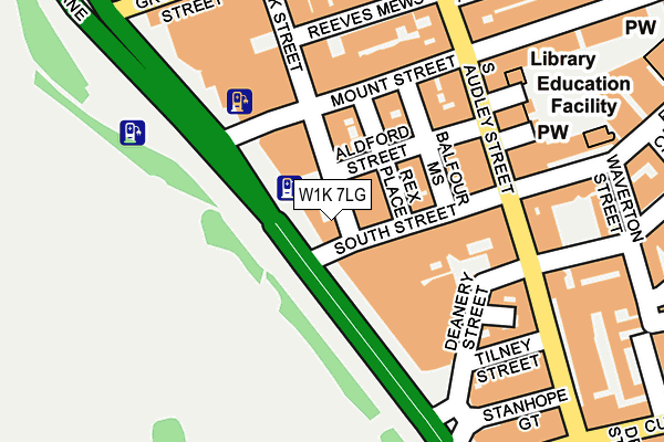 W1K 7LG map - OS OpenMap – Local (Ordnance Survey) W1K 7LG map - OS OpenMap – Local (Ordnance Survey)