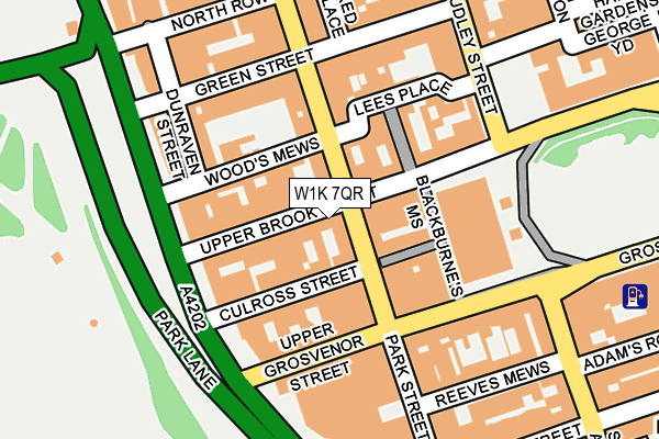 W1K 7QR map - OS OpenMap – Local (Ordnance Survey)