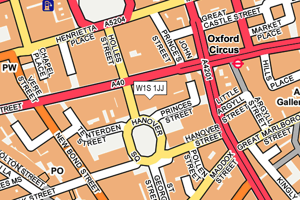 W1S 1JJ map - OS OpenMap – Local (Ordnance Survey)