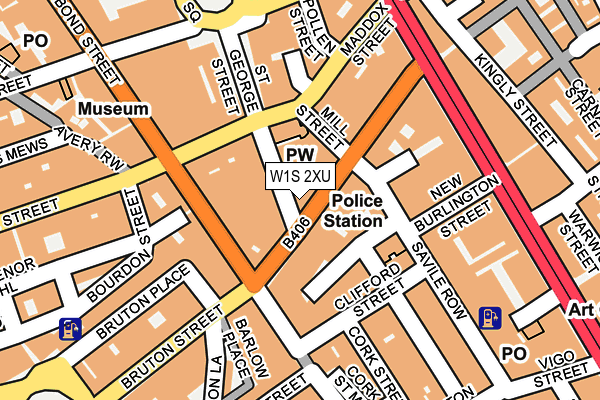 W1S 2XU map - OS OpenMap – Local (Ordnance Survey)