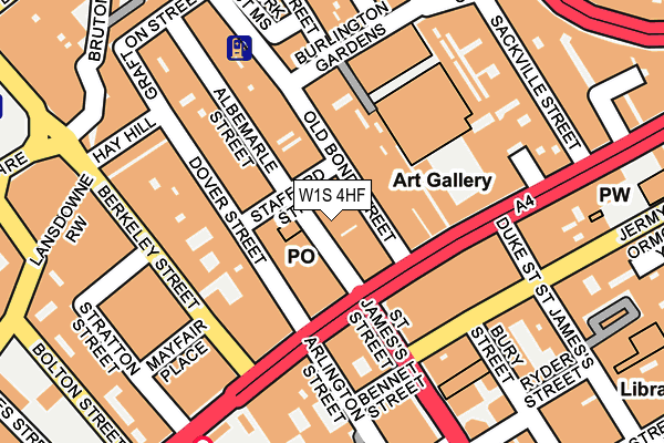 W1S 4HF map - OS OpenMap – Local (Ordnance Survey)