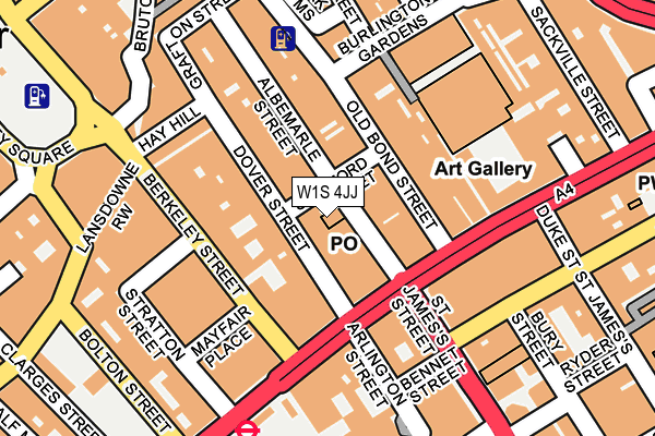 W1S 4JJ map - OS OpenMap – Local (Ordnance Survey)