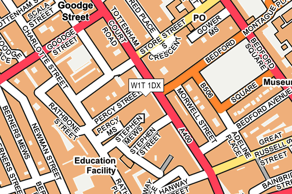 W1T 1DX map - OS OpenMap – Local (Ordnance Survey) W1T 1DX map - OS OpenMap – Local (Ordnance Survey)