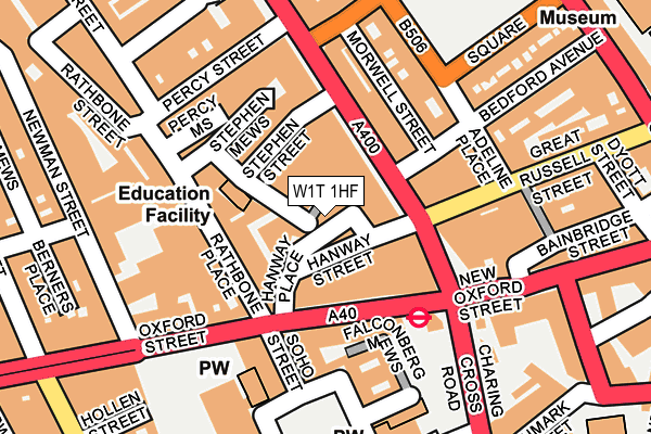 W1T 1HF map - OS OpenMap – Local (Ordnance Survey) W1T 1HF map - OS OpenMap – Local (Ordnance Survey)
