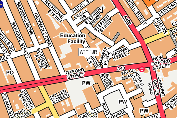 W1T 1JR map - OS OpenMap – Local (Ordnance Survey) W1T 1JR map - OS OpenMap – Local (Ordnance Survey)