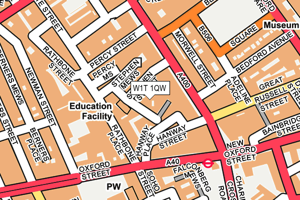 W1T 1QW map - OS OpenMap – Local (Ordnance Survey) W1T 1QW map - OS OpenMap – Local (Ordnance Survey)