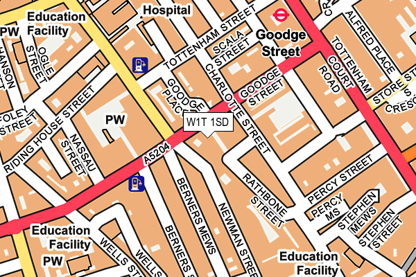 W1T 1SD map - OS OpenMap – Local (Ordnance Survey) W1T 1SD map - OS OpenMap – Local (Ordnance Survey)