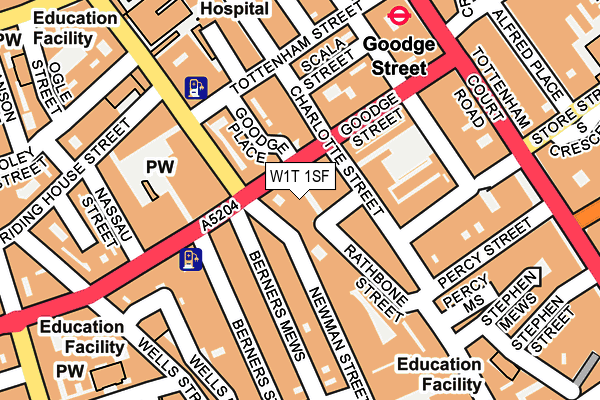 W1T 1SF map - OS OpenMap – Local (Ordnance Survey) W1T 1SF map - OS OpenMap – Local (Ordnance Survey)