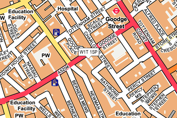 W1T 1SP map - OS OpenMap – Local (Ordnance Survey) W1T 1SP map - OS OpenMap – Local (Ordnance Survey)