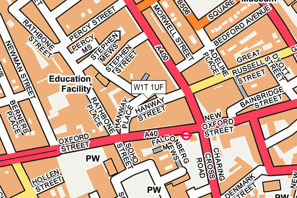 W1T 1UF map - OS OpenMap – Local (Ordnance Survey)