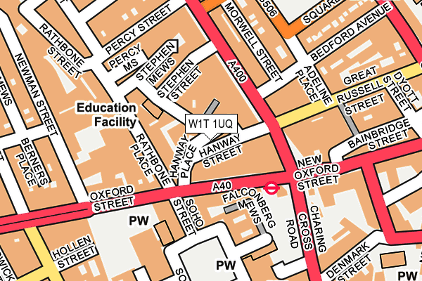 W1T 1UQ map - OS OpenMap – Local (Ordnance Survey)