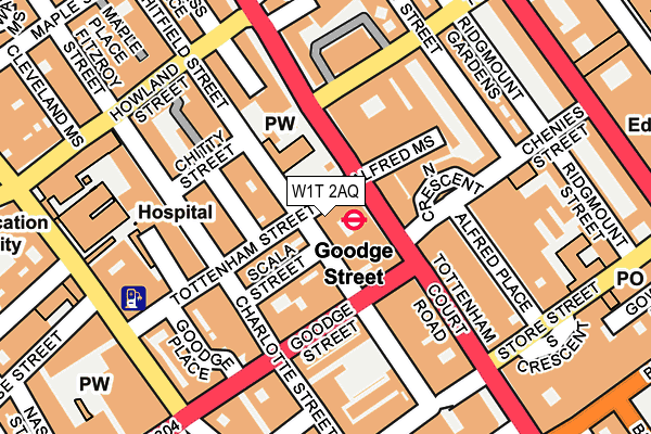 W1T 2AQ map - OS OpenMap – Local (Ordnance Survey) W1T 2AQ map - OS OpenMap – Local (Ordnance Survey)