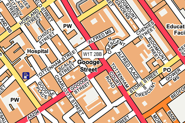 W1T 2BB map - OS OpenMap – Local (Ordnance Survey) W1T 2BB map - OS OpenMap – Local (Ordnance Survey)