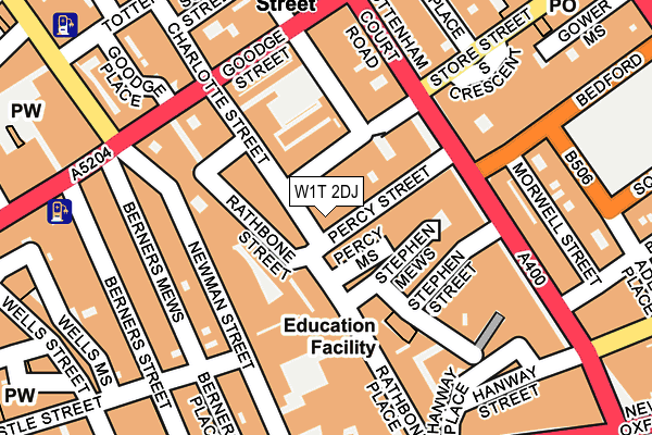 W1T 2DJ map - OS OpenMap – Local (Ordnance Survey) W1T 2DJ map - OS OpenMap – Local (Ordnance Survey)