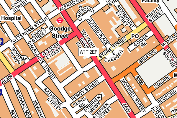 W1T 2EF map - OS OpenMap – Local (Ordnance Survey) W1T 2EF map - OS OpenMap – Local (Ordnance Survey)